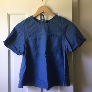 J. Crew denim blouse (with tie back)